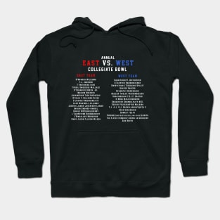 East vs. West Collegiate Bowl Rosters Hoodie